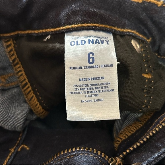 Old Navy Rockstar Skinny Blue Jeans Denim Zippered Ankle Size 6 - Picture 4 of 8